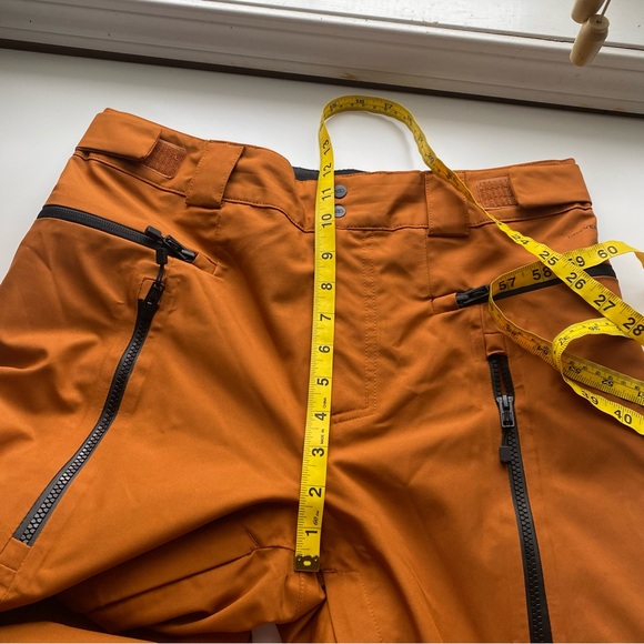 The North Face Sickline Snow Pants Men Small Leather Brown Dryvent Ski Snowboard - Picture 14 of 16